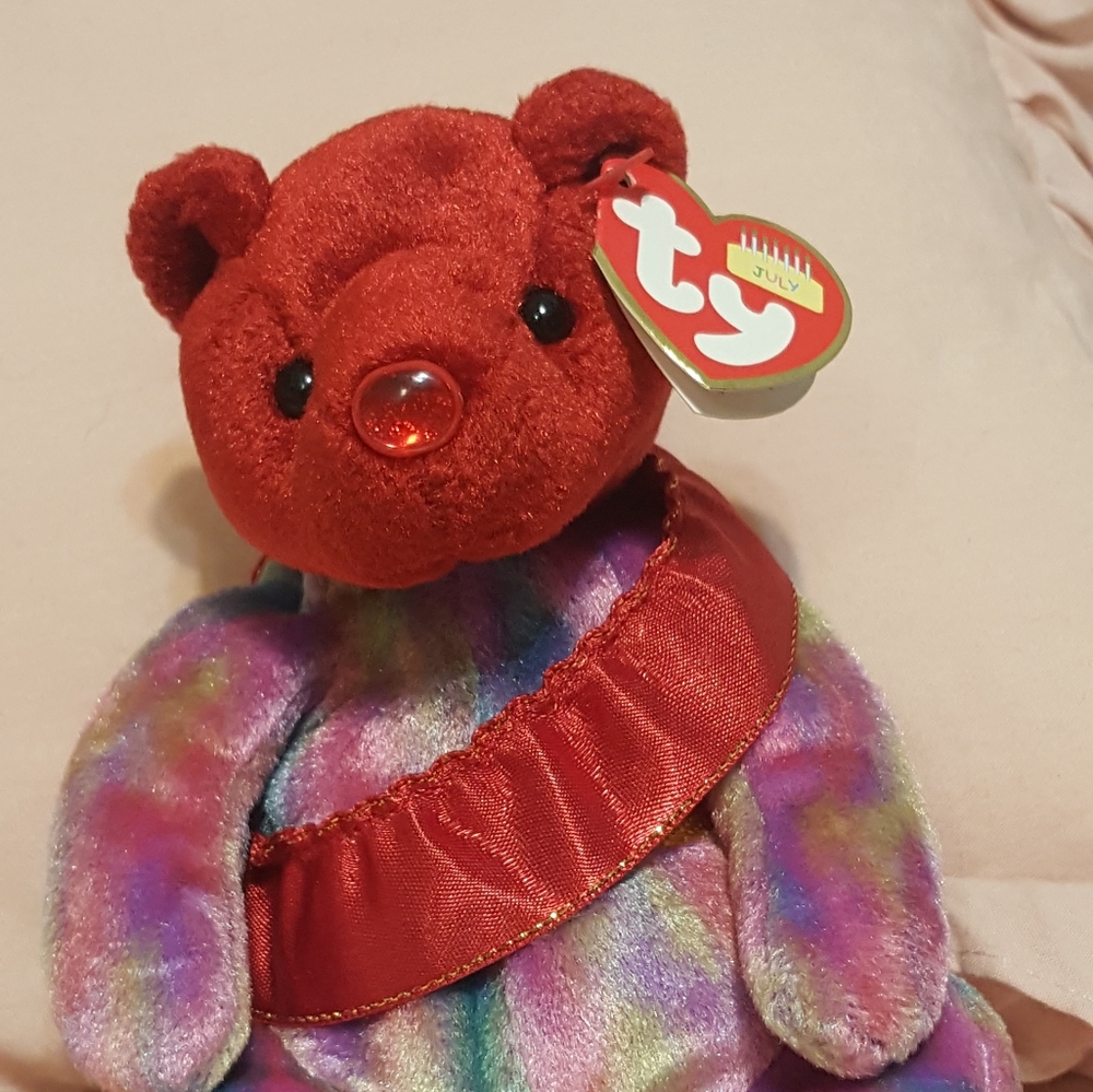 Ty Birthday Beanies July, Ruby Birthday
